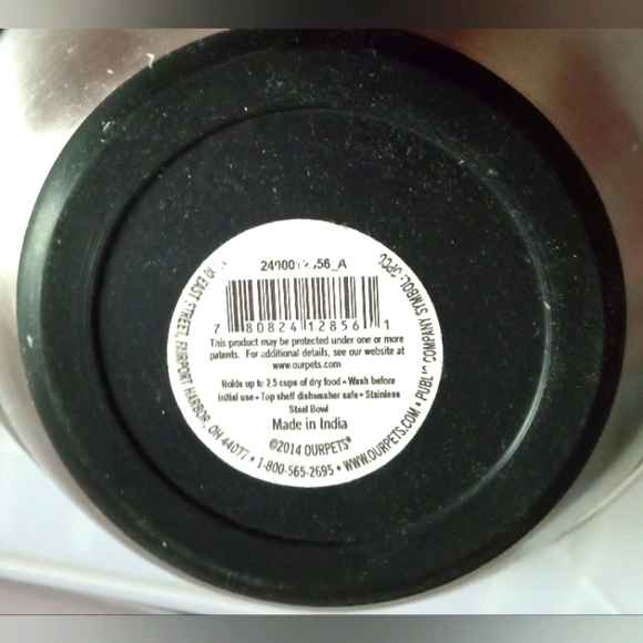 😺Pet Bowl - Stainless Steel - Non-Slip - Angled - Small 😺 - Picture 6 of 9